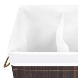 NNEVL Bamboo Laundry Basket Brown 72 L