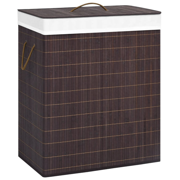 NNEVL Bamboo Laundry Basket Brown 100 L