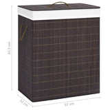 NNEVL Bamboo Laundry Basket Brown 100 L