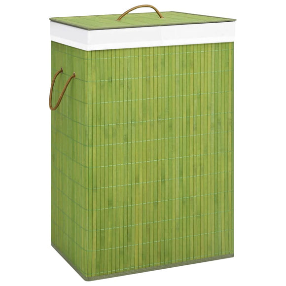 NNEVL Bamboo Laundry Basket Green 72 L