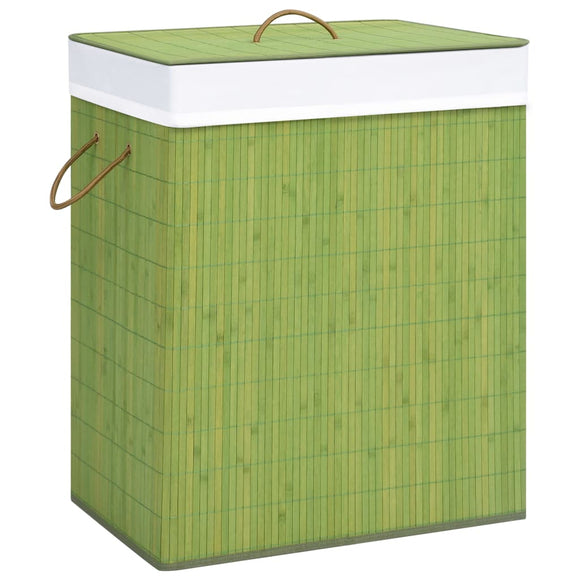 NNEVL Bamboo Laundry Basket Green 100 L