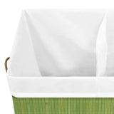 NNEVL Bamboo Laundry Basket Green 100 L