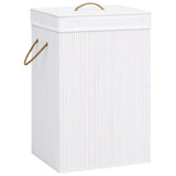 NNEVL Bamboo Laundry Basket White