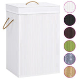 NNEVL Bamboo Laundry Basket White