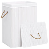 NNEVL Bamboo Laundry Basket White