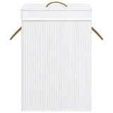 NNEVL Bamboo Laundry Basket White