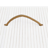 NNEVL Bamboo Laundry Basket White