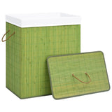 NNEVL Bamboo Laundry Basket Green 83 L