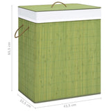 NNEVL Bamboo Laundry Basket Green 83 L