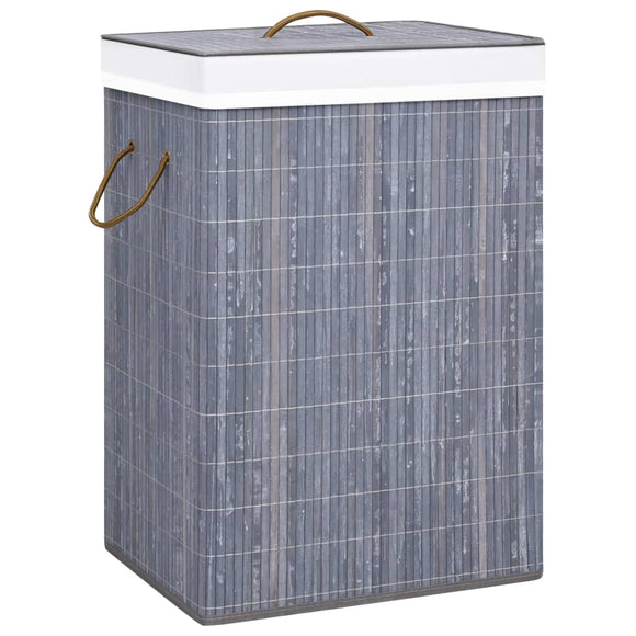 NNEVL Bamboo Laundry Basket Grey