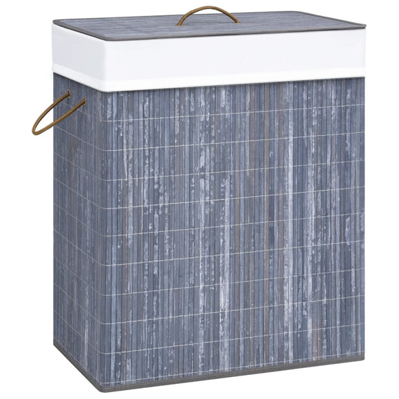 NNEVL Bamboo Laundry Basket Grey 83 L
