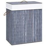 NNEVL Bamboo Laundry Basket Grey 83 L