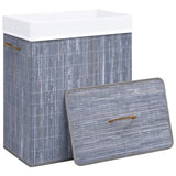 NNEVL Bamboo Laundry Basket Grey 83 L