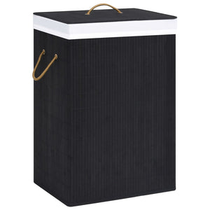 NNEVL Bamboo Laundry Basket Black