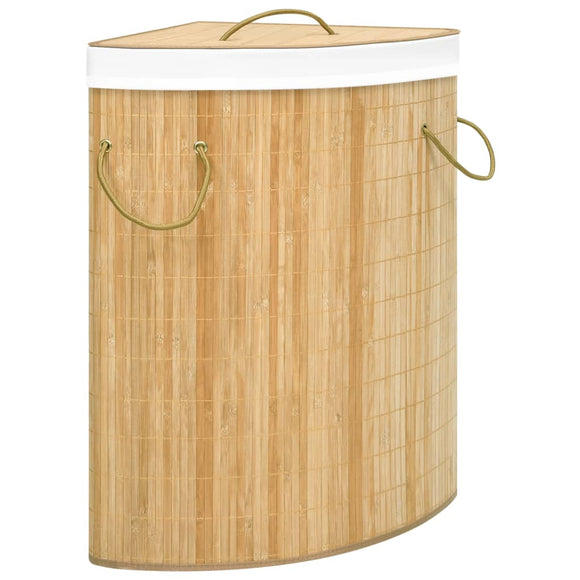 NNEVL Bamboo Corner Laundry Basket 60 L