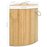 NNEVL Bamboo Corner Laundry Basket 60 L