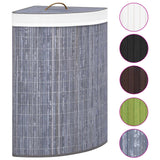 NNEVL Bamboo Corner Laundry Basket Grey 60 L