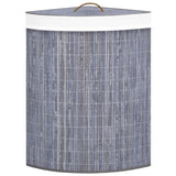NNEVL Bamboo Corner Laundry Basket Grey 60 L