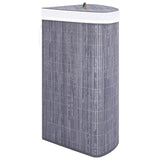NNEVL Bamboo Corner Laundry Basket Grey 60 L