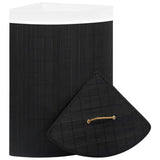 NNEVL Bamboo Corner Laundry Basket Black 60 L