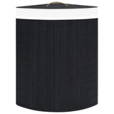 NNEVL Bamboo Corner Laundry Basket Black 60 L