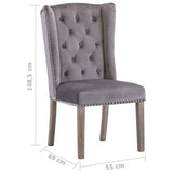 NNEVL Dining Chair Grey Velvet