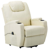 NNEVL Stand-up Recliner Cream White Faux Leather (AU only)