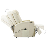 NNEVL Stand-up Recliner Cream White Faux Leather (AU only)