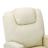 NNEVL Stand-up Recliner Cream White Faux Leather (AU only)