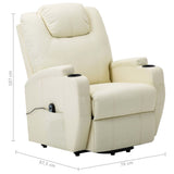 NNEVL Stand-up Recliner Cream White Faux Leather (AU only)