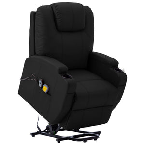 NNEVL Stand-up Massage Recliner Black Faux Leather (AU only)