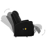 NNEVL Stand-up Massage Recliner Black Faux Leather (AU only)