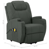 NNEVL Stand-up Massage Recliner Anthracite Faux Leather (AU only)