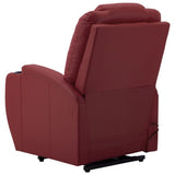NNEVL Stand-up Massage Recliner Wine Red Faux Leather (AU only)