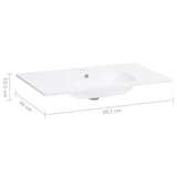 NNEVL Built-in Wash Basin 805x460x105 mm SMC White