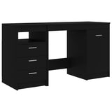 NNEVL Desk Black 140x50x76 cm Chipboard