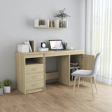 NNEVL Desk Sonoma Oak 140x50x76 cm Chipboard