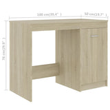 NNEVL Desk Sonoma Oak 140x50x76 cm Chipboard