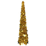 NNEVL Pop-up Artificial Christmas Tree Gold 120 cm PET