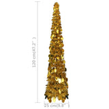 NNEVL Pop-up Artificial Christmas Tree Gold 120 cm PET