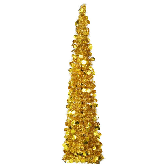 NNEVL Pop-up Artificial Christmas Tree Gold 150 cm PET