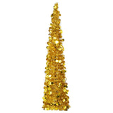 NNEVL Pop-up Artificial Christmas Tree Gold 150 cm PET