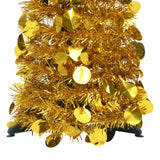 NNEVL Pop-up Artificial Christmas Tree Gold 150 cm PET