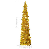 NNEVL Pop-up Artificial Christmas Tree Gold 150 cm PET