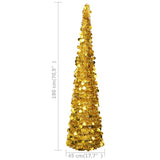 NNEVL Pop-up Artificial Christmas Tree Gold 180 cm PET