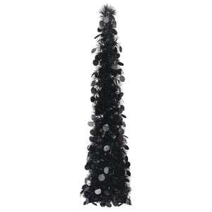 NNEVL Pop-up Artificial Christmas Tree Black 120 cm PET