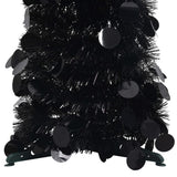 NNEVL Pop-up Artificial Christmas Tree Black 120 cm PET