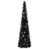 NNEVL Pop-up Artificial Christmas Tree Black 180 cm PET