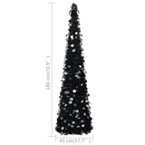 NNEVL Pop-up Artificial Christmas Tree Black 180 cm PET