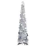 NNEVL Pop-up Artificial Christmas Tree Silver 120 cm PET